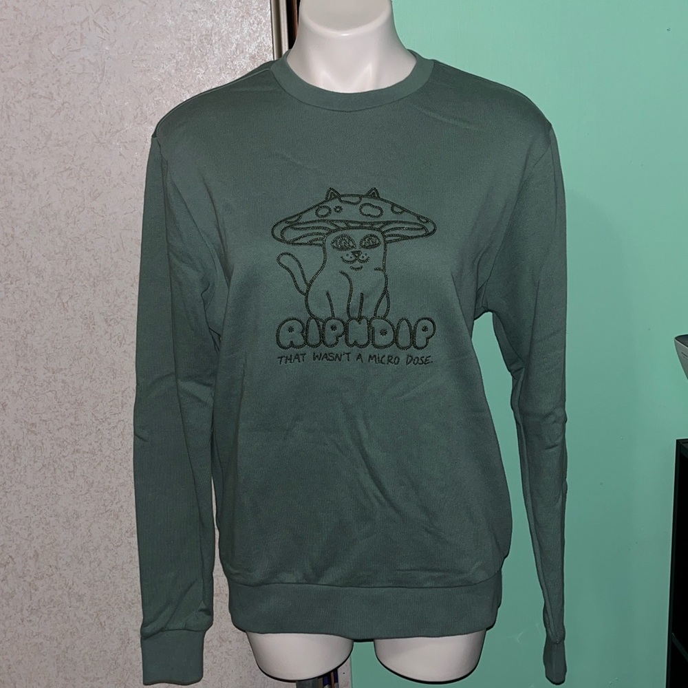 green graphic ripndip crewneck